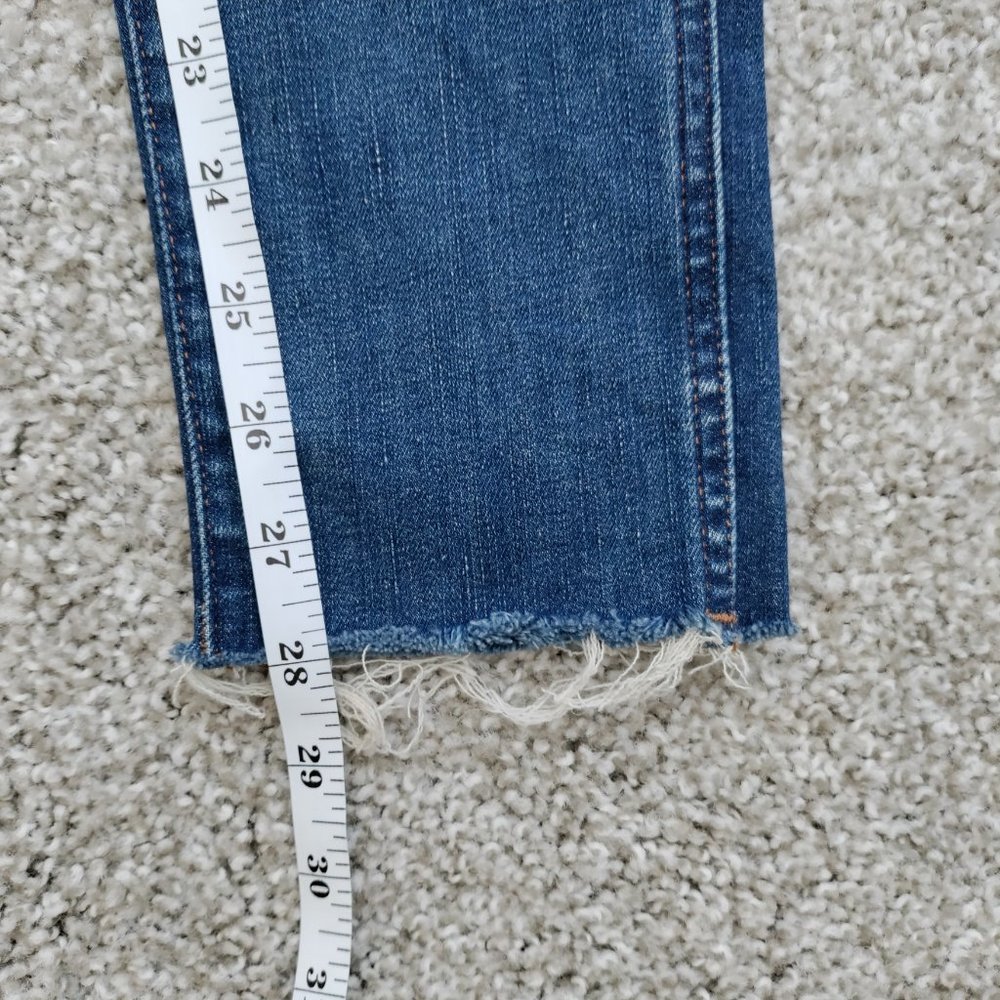 Madewell 9" High-Rise Skinny Jeans in Paloma Wash - Raw Hem Edition Size 25 - Picture 14 of 15